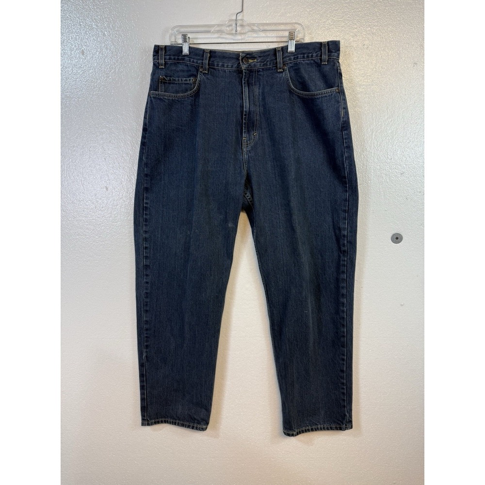 Kirkland Signature Jeans Mens Size 40x30 Fits (38x30) Straight Blue Denim